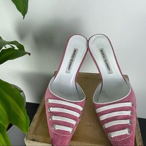 Manolo Blahnik Pink Sneaker Heels